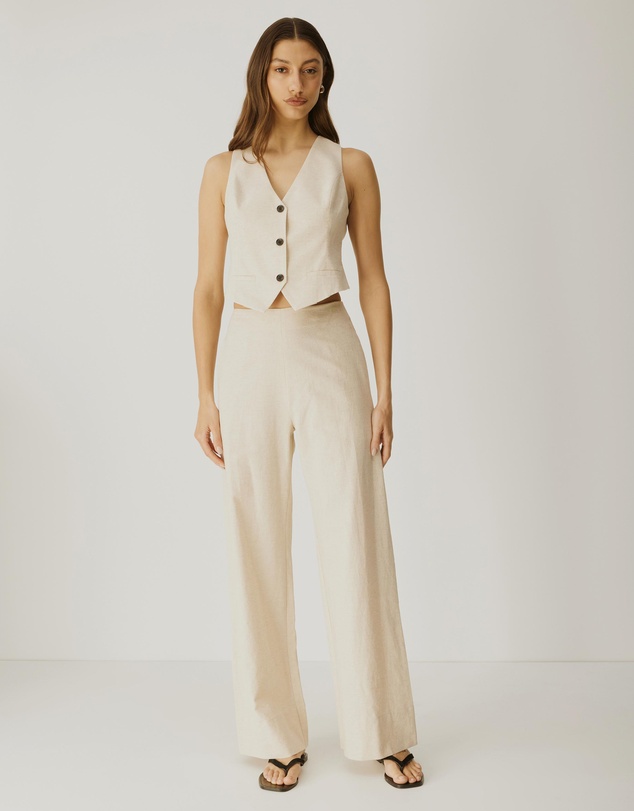 Atmos&Here - Nima Linen Blend Tailored Pants