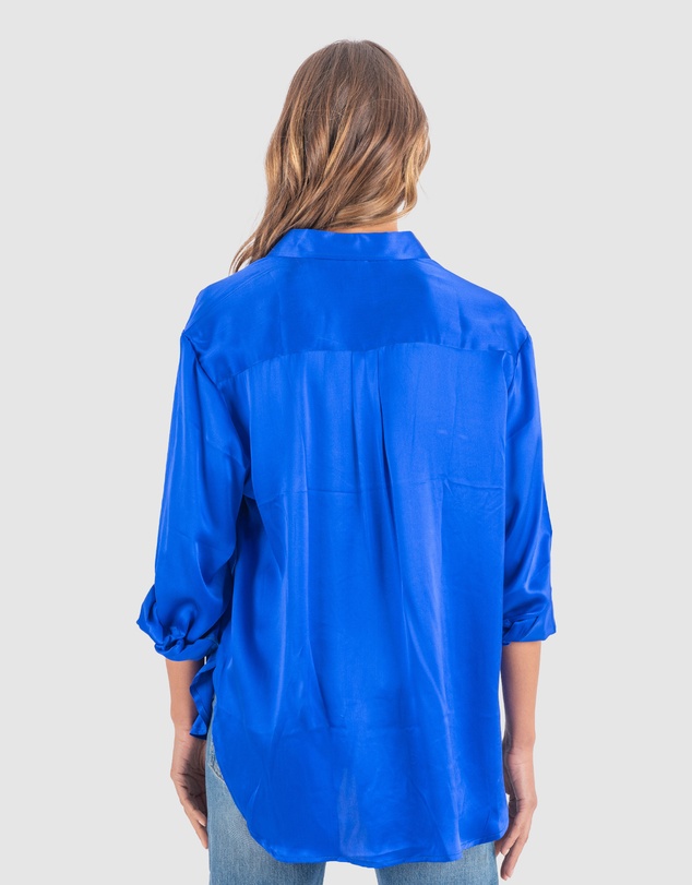CAMIXA - Soie Satin Oversized Silk Shirt