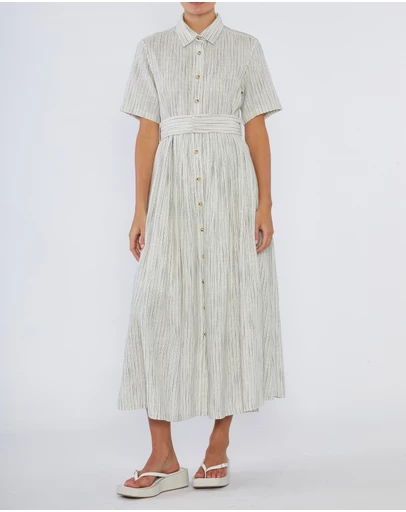 Amelius - Renata Stripe Linen Dress