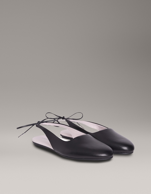 Calvin Klein - Leather Slingback Ballerinas