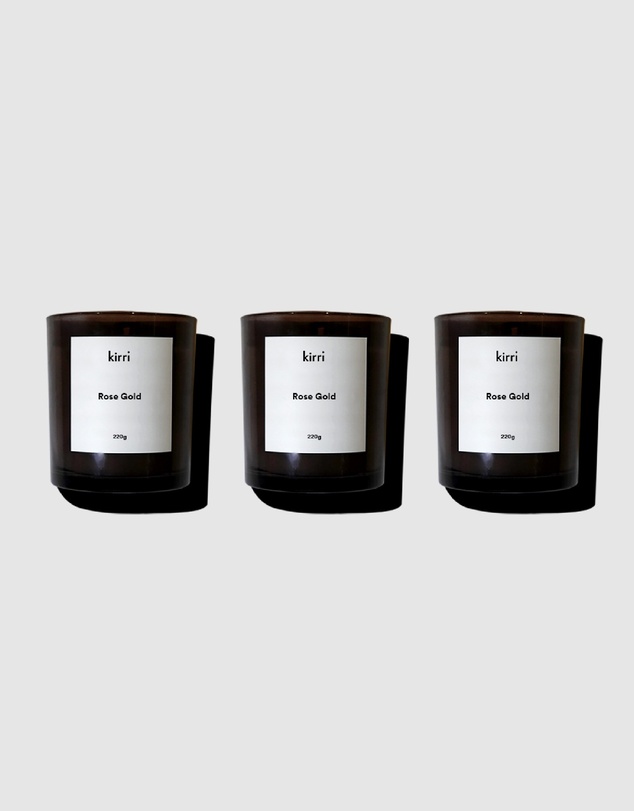Kirri by Scent Australia Home - Rose Gold Candle (220g) Trio