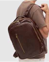 Republic of Florence - The Belfast Brown Laptop Backpack