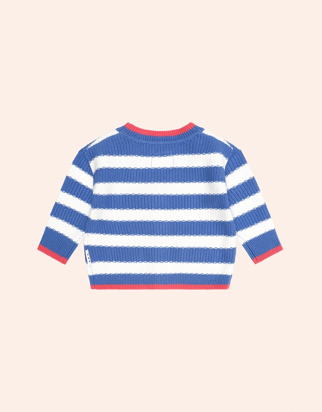 Huxbaby - Nautical Stripe Peekaboo Hux Cardigan - Babies-Teens