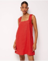 AERE - Ivy Linen Trapeze Mini Dress