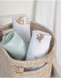 Living Textiles - 3 Pack Organic Wash Cloths - Australiana