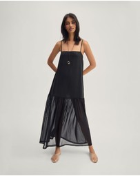 Oxford - Kristel Linen And Mesh Dress