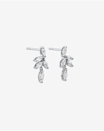 Michael Hill - Cubic Zirconia Vine Stud Earrings in Sterling Silver