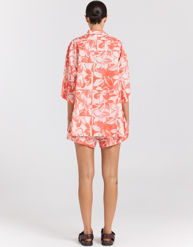 Poolside Paradiso - Java Over Shirt - Hibiscus