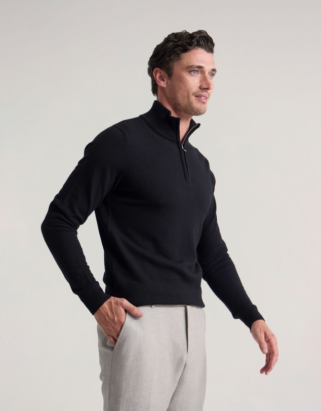 Oxford - Merino Zip-Neck Wool Pullover