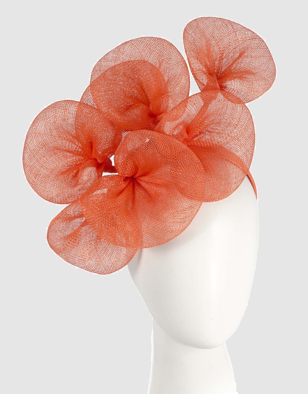 Max Alexander - Large Lilly Orange Flower Fascinator