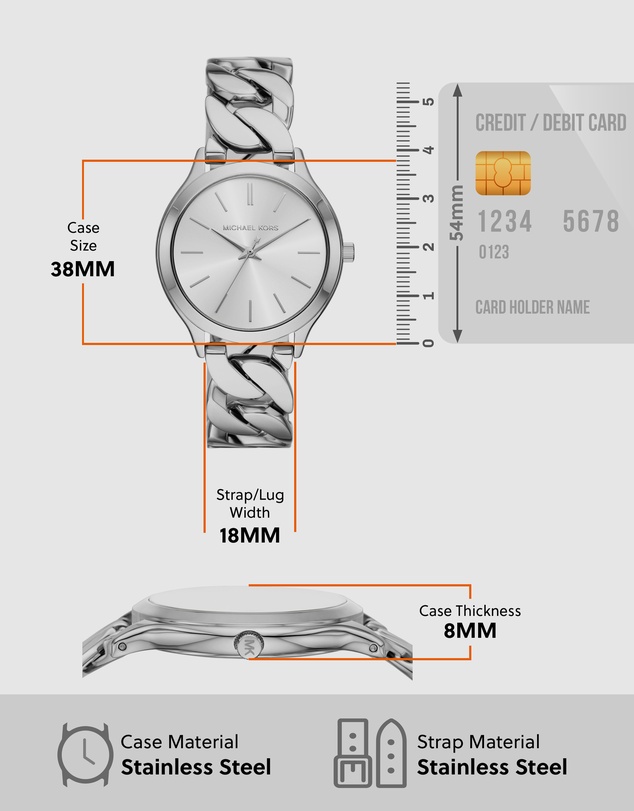 Michael Kors - Runway Silver Tone Analogue Watch
