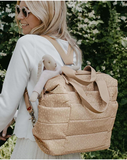 Storksak - Organic Tote Rain Drop Nappy Bag