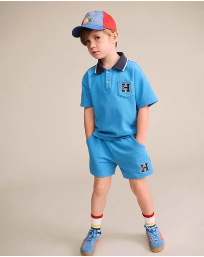 Huxbaby - Collegiate Pique Shorts - Babies-Teens
