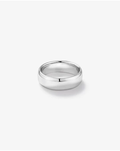 Michael Hill - 7mm Flat Bevelled Wedding Band in Sterling Silver