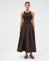 Oroton - Knit Bodice Midi Dress