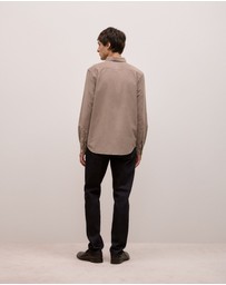 Trenery - Regular Fit Cord Shirt in Cinder