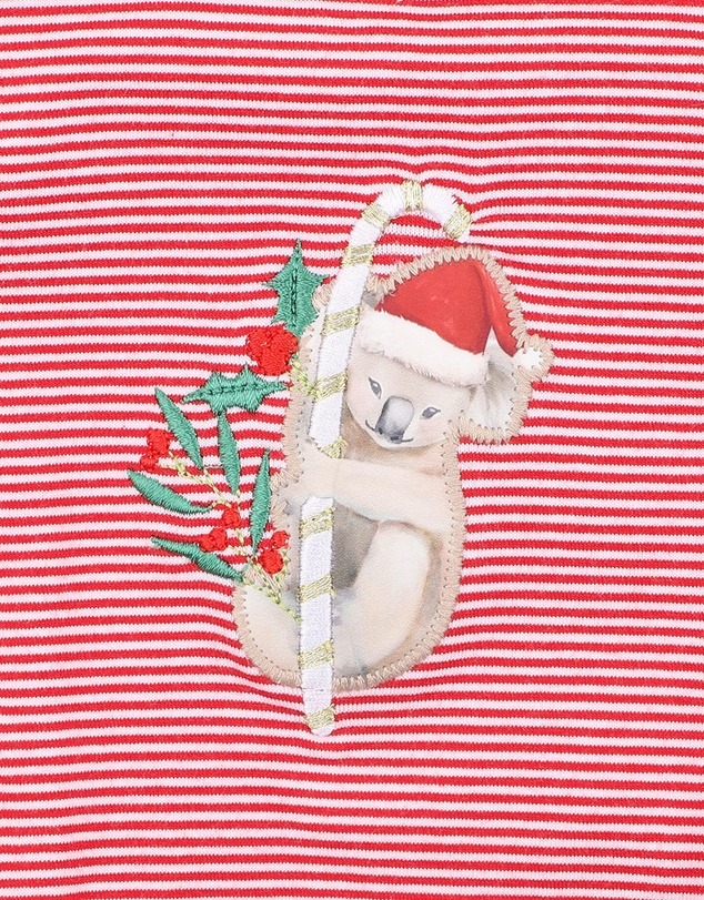 Bebe by Minihaha - Festive Koala Stripe Bodysuit - Babies