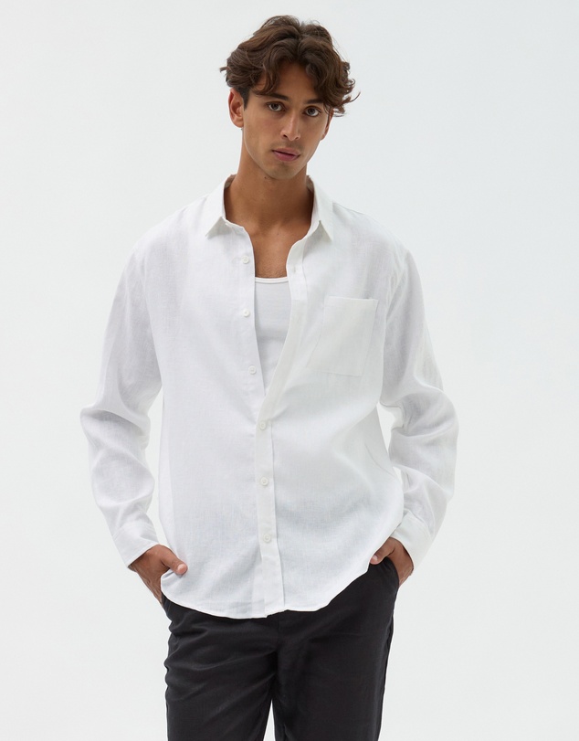 AERE - Resort Linen LS Shirt