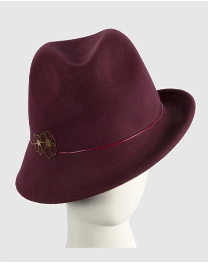 Max Alexander - Felt Burgundy Trilby Hat