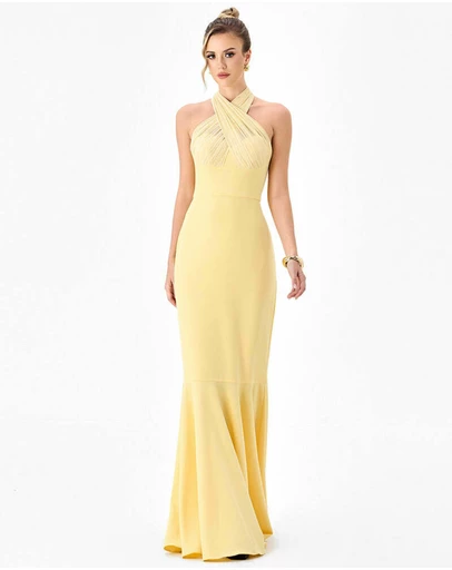 Bariano - Halisa High Neck Gown