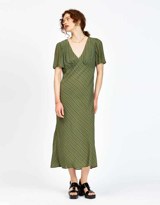 bul - Joey Dress Olive Stripe