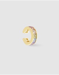 Wanderlust + Co - Rainbow Gem Gold 9mm Ear Cuff