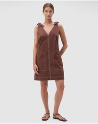 Oroton - Tie Shoulder A-Line Dress