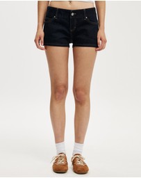 Cotton On - Micro Low Denim Shorts