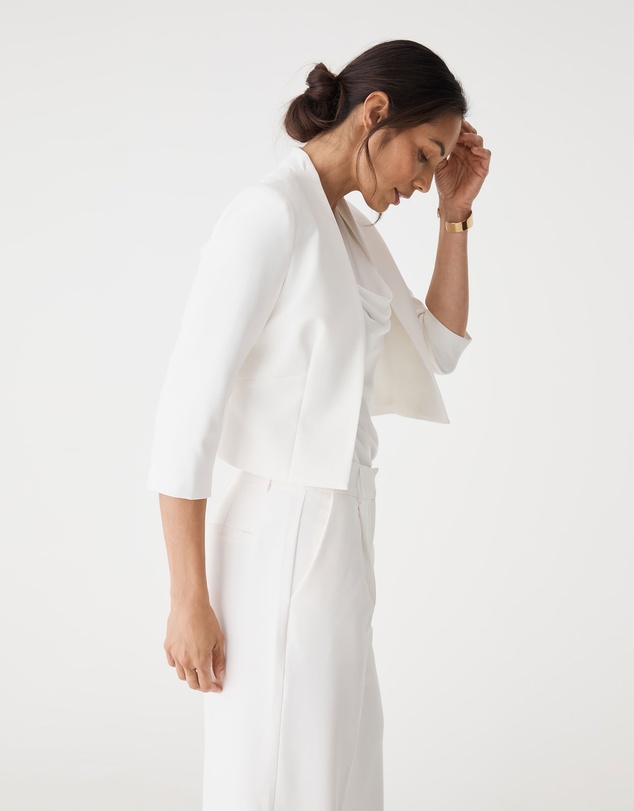Forcast - Nikki Collarless Crop Jacket