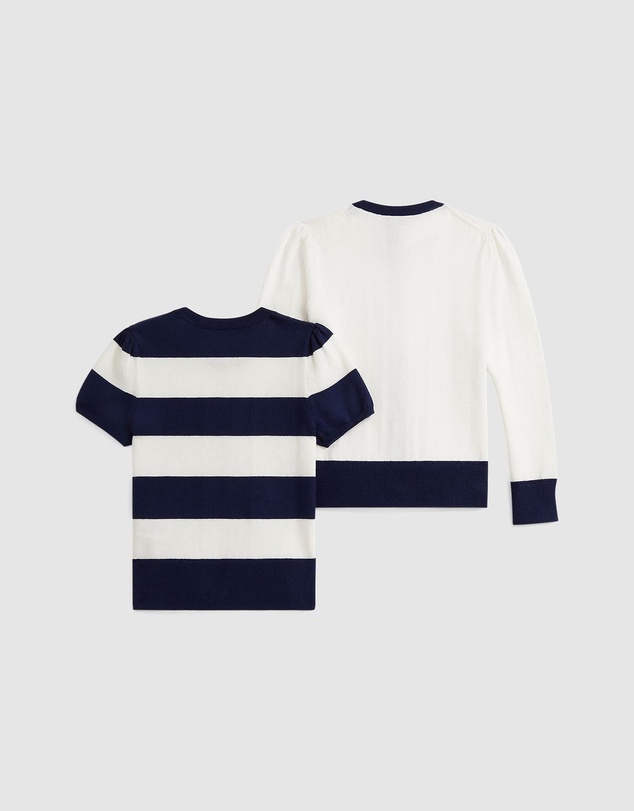 Polo Ralph Lauren - Striped Cotton Sweater & Cardigan Set - Babies-Kids