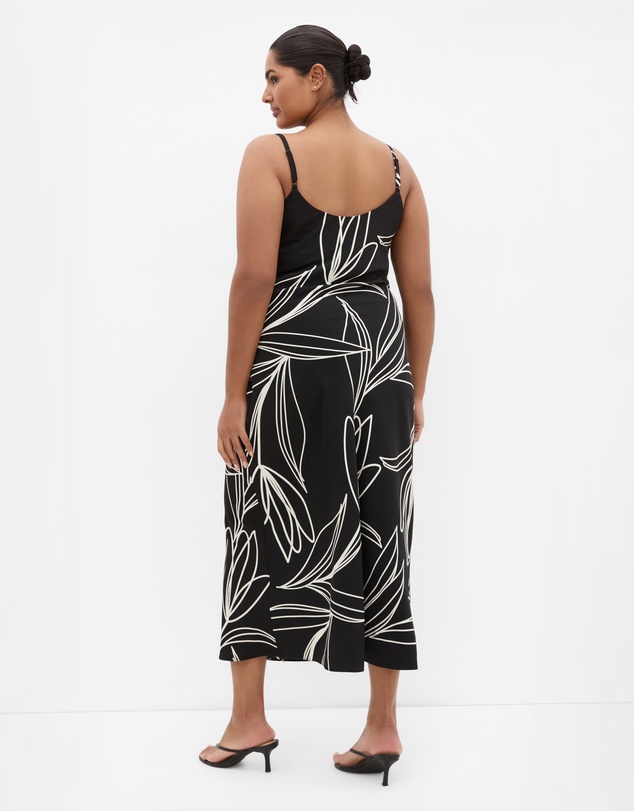 City Chic - Sadie Print Slip Dress - Black