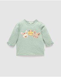 Purebaby - Bunny Friends Long Sleeve Tee -Kids-Babies