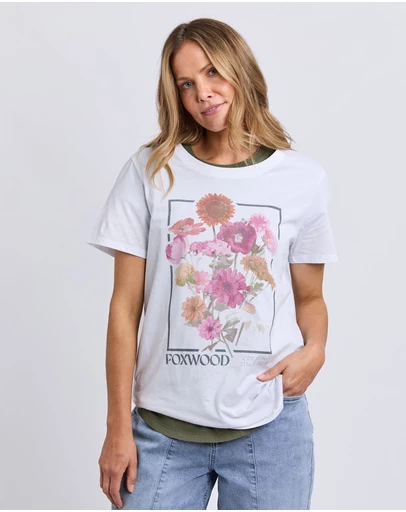 Foxwood - In Bloom Tee White