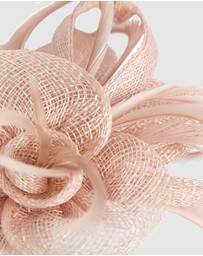 Max Alexander - Sinamay Black Flower Racing Fascinator