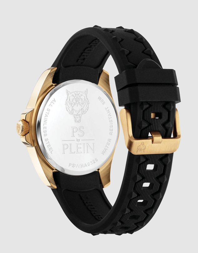 Plein Sport - Plein Sport Nitro Xtreme 43mm Black Dial Black Silicone Strap Watch