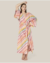 Papinelle - Sophie Stripe Maxi Kimono Robe