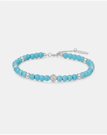 Ania Haie - Ania Haie Silver Lab Created Turquoise Bracelet