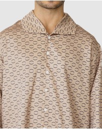 Justin Cassin - Imran Print Wide Collar Shirt