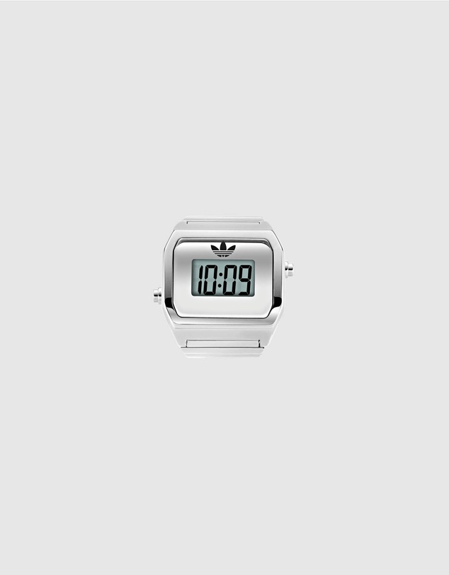 adidas Originals - Digital Two Silver-Tone Expansion Band Ring Watch