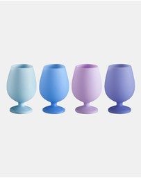 porter green - stemm silicone unbreakable wine glasses