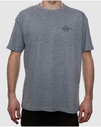 Killer Speed Co. - Killer Speed Co. Men Lockup Tshirt Relaxed Fit Crew Neck Heather/Grey
