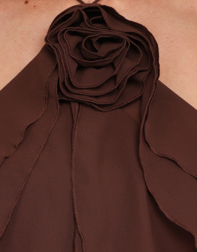 Petal & Pup - Zorina Halter Neck Chiffon Top - Brown