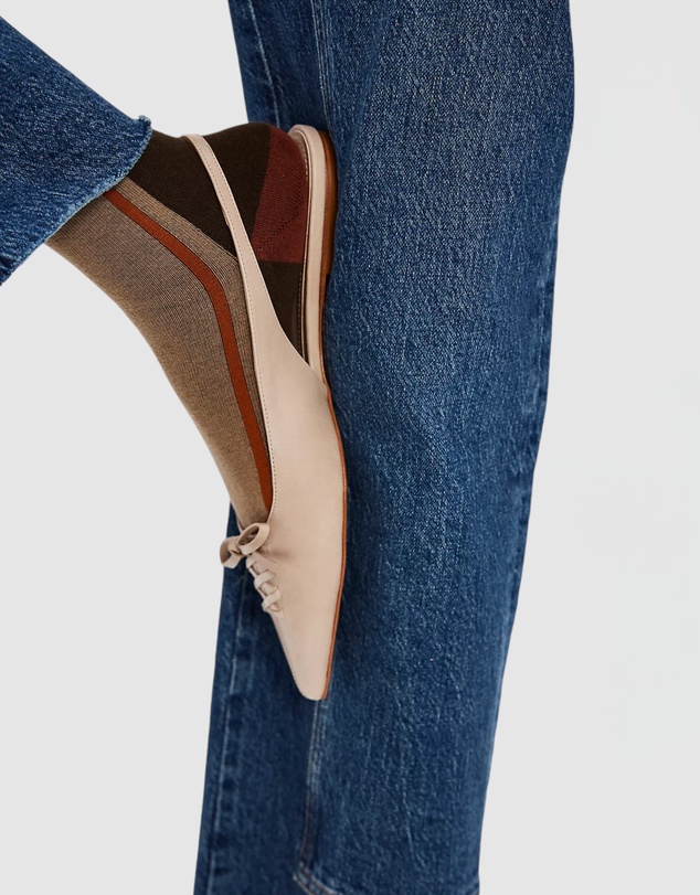 High Heel Jungle - Minty Tall Sock OS Brown Combo