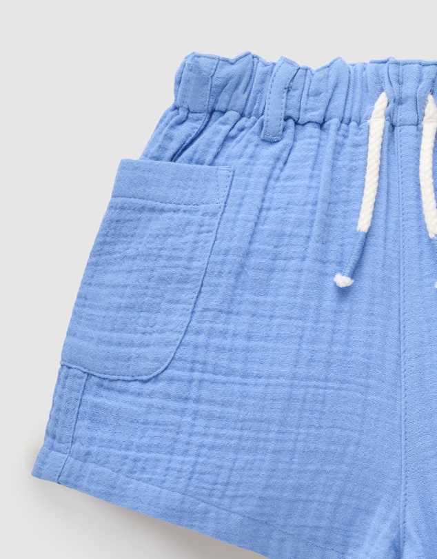 Purebaby - Crinkle Cotton Shorts-Babies