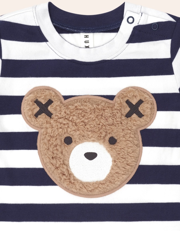 Huxbaby - Furry Huxbear Stripe Tee - Babies-Kids