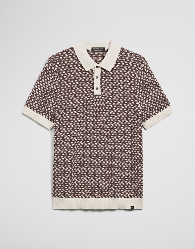 Country Road - Australian Cotton Jacquard Knit Polo