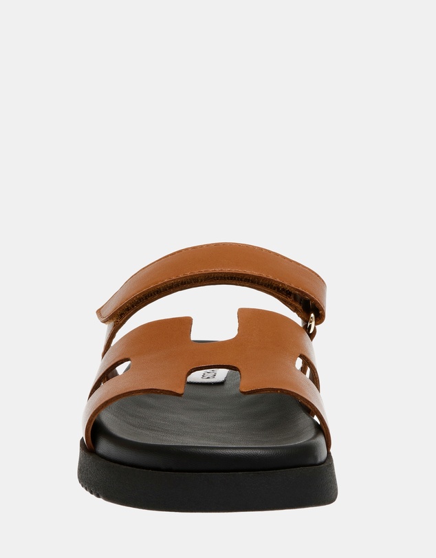 Steve Madden - Mayven-Cn Cognac Action Leather Sandals
