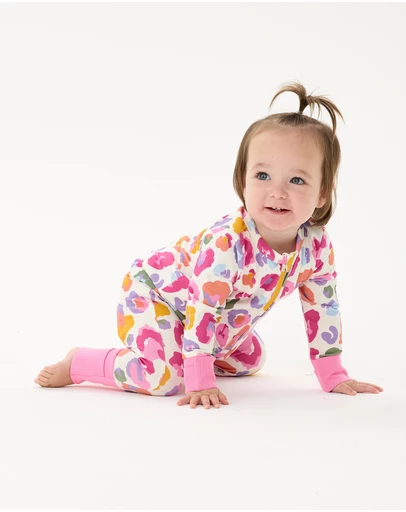 Rock Your Baby - Rainbow Leopard Coverall