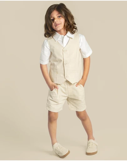 Designer Kidz - Finley Linen Vest