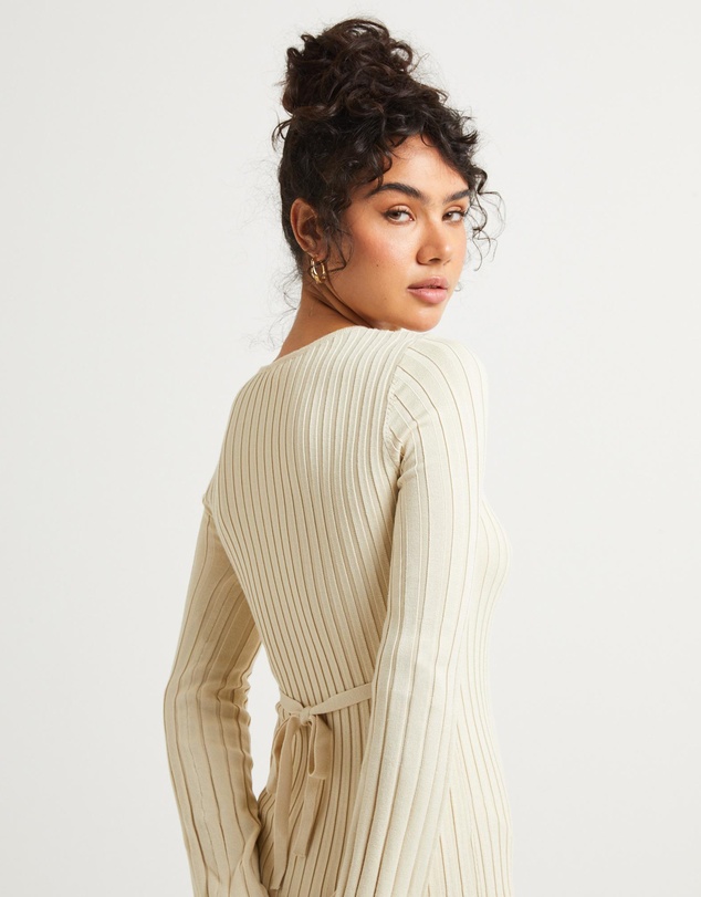 Subtitled - Sophie Long Sleeve Rib Knit Dress